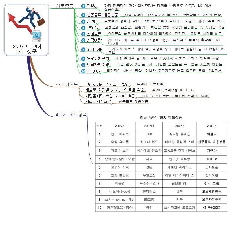 2009년 10대 히트상품 이미지
