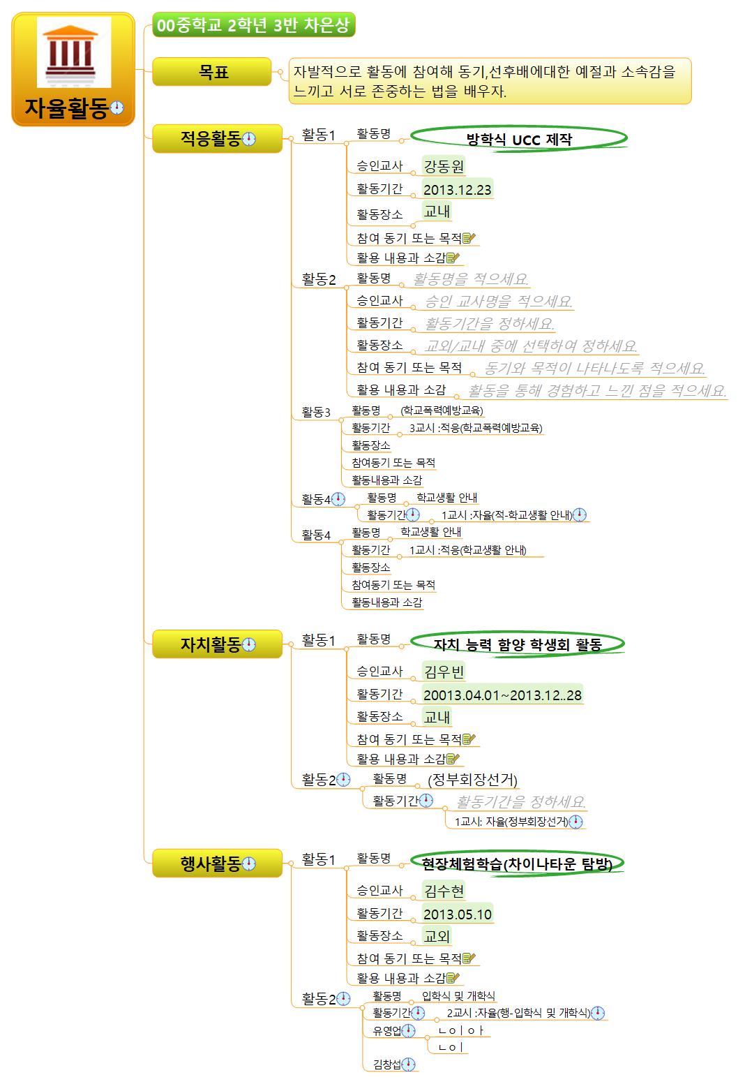 중학생 자율활동 이미지